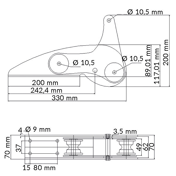 1852 Ankerrulle AISI 316