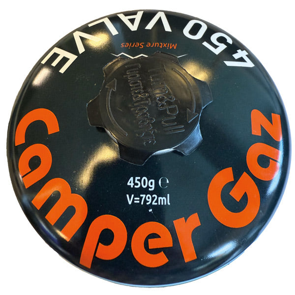 Camper Gas 450 gr. ventil 7/16 NS EN 417