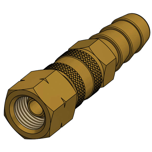 Gas quick connector 1/4" gevind