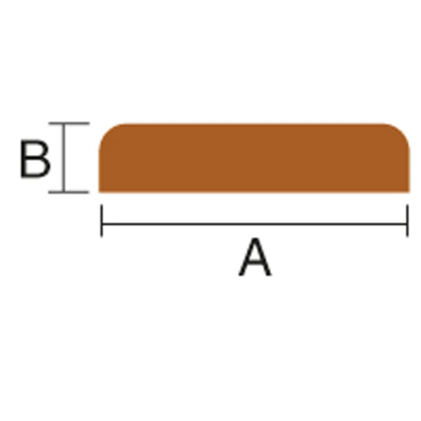 Roca dækliste teak, 2m
