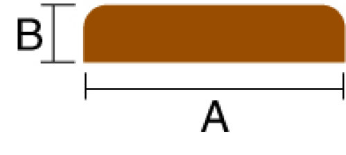 Roca dækliste teak, 2m