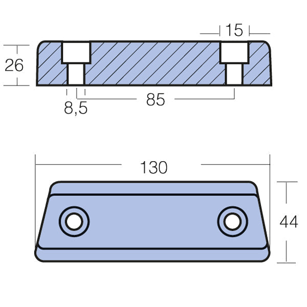 Tecnoseal Aq-drev anode