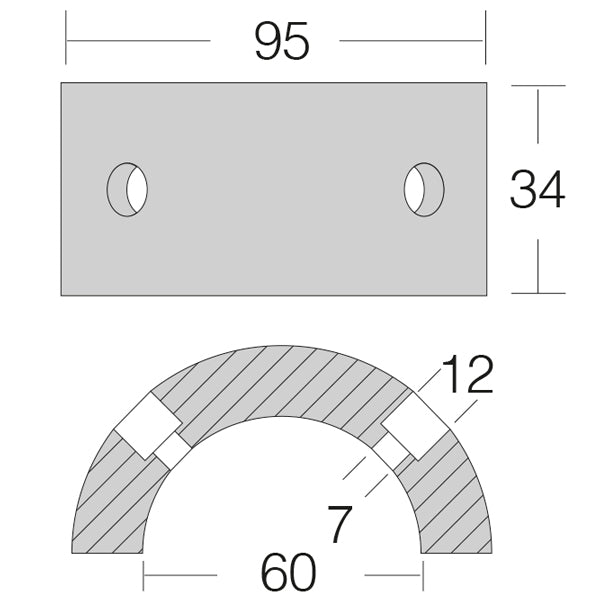 1852 Zink Gori ringanode, sd/3p 18"-20" Ø60mm