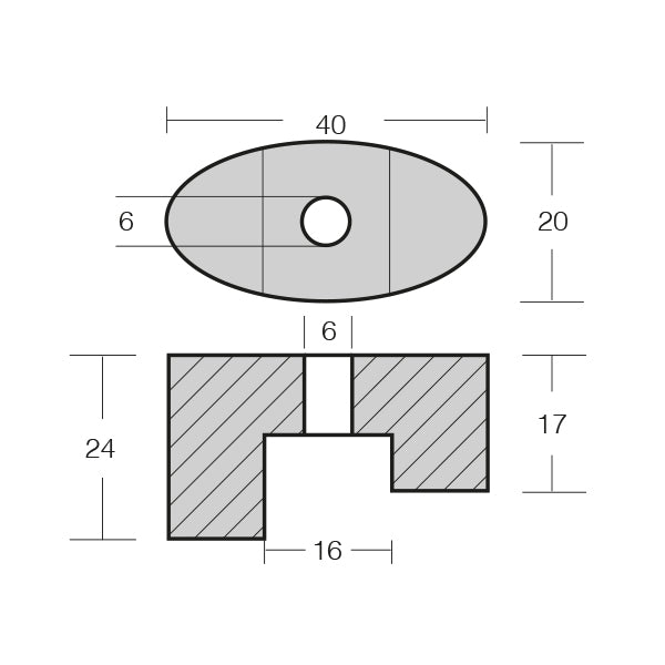 1852 Zinkanode Vetus bovpropel serie kw3