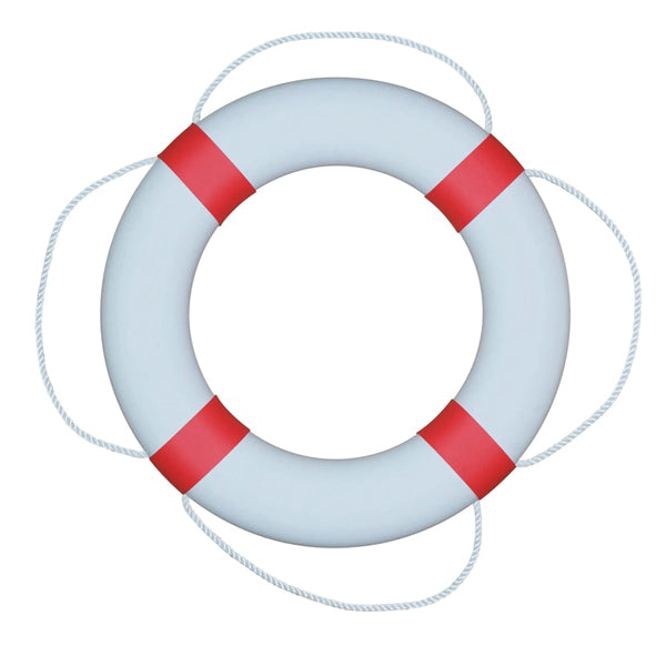 Redningskrans hvid med rød FP380 uden kasteline