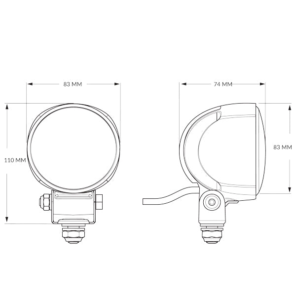 Hella dækslys sort LED 2100 lumen 9-33V