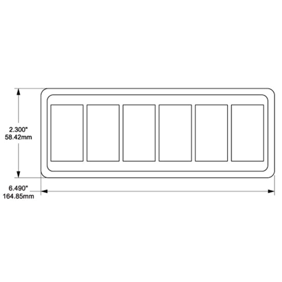 Blue Sea Systems Contura Mounting Panel 6pos