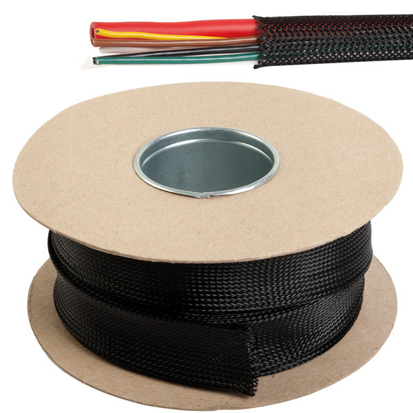 Kabelbeskyttelse fleksibel monoflilament sort, 10 m