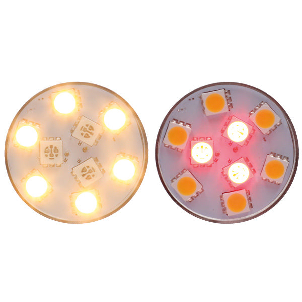 Nauticled hvid/rød lys ba15s ø32x38mm 10-35v 0,6/1,4w 5/10w