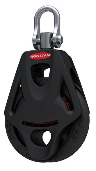 Ronstan Enkeltblok med RF svirvel & hundsvot