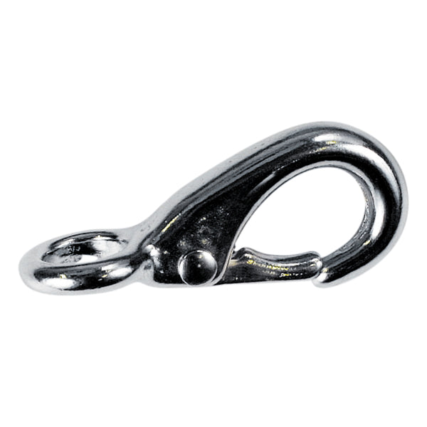 1852 Karabinhage med fast øje forniklet messing