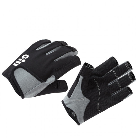 Gill 7043 Sejlerhandsker uden Fingre – Sort/Grå | Komfort & UV-beskyttelse