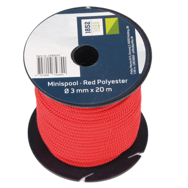 1852 Minirulle Rød Polyester Ø3mm x 20m