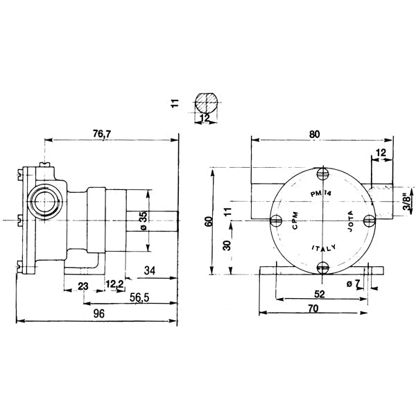 Impeller pumpe 3/8" pm15