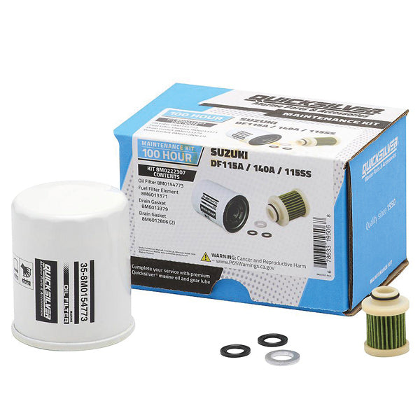 Quicksilver 8M0222307 100T Service Kit, Suzuki DF115A/140A/115SS