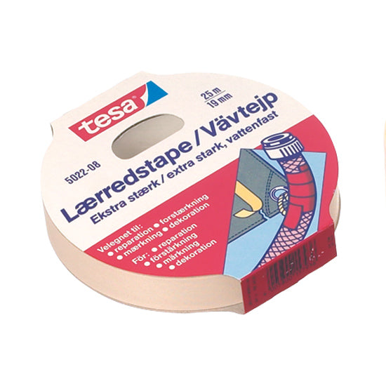 Tesa Lærredstape hvid 25m x19mm