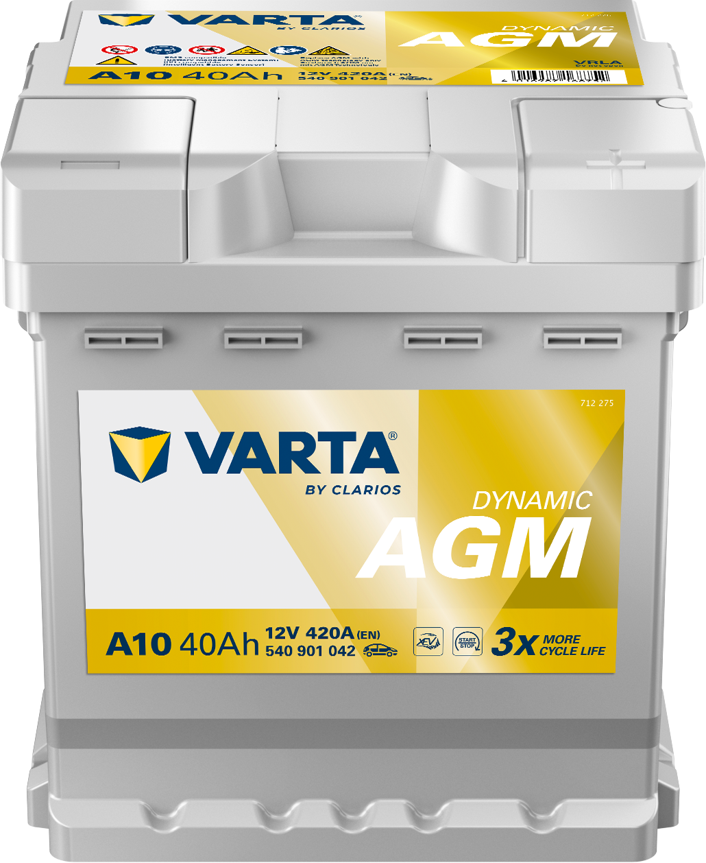 VARTA Dynamic AGM batteri 12V 40Ah A10