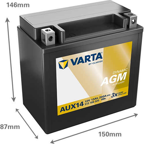 VARTA Dynamic AUX batteri 12V 13Ah AUX14