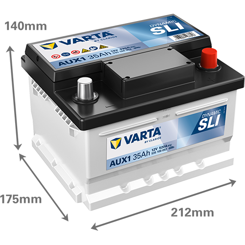 VARTA Dynamic AUX batteri 12V 35Ah AUX1