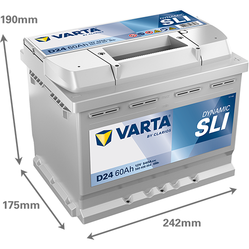 VARTA Dynamic SLI batteri 12V 60Ah D24
