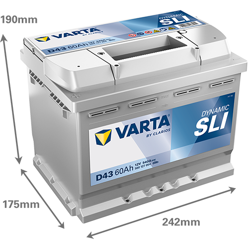 VARTA Dynamic SLI batteri 12V 60Ah D43