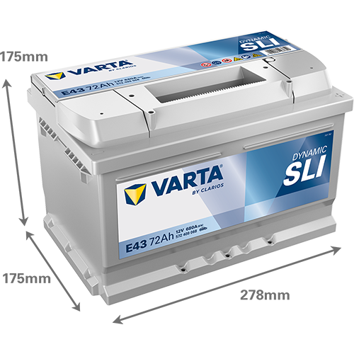 VARTA Dynamic SLI batteri 12V 72Ah E43