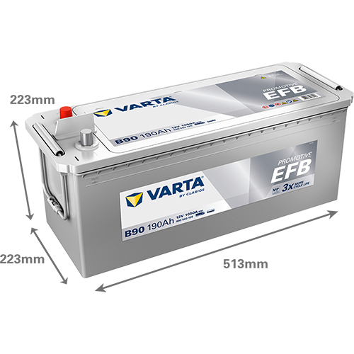 VARTA ProMotive EFB batteri 12V 190Ah B90