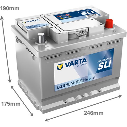 VARTA ProMotive SLI batteri 12V 55Ah C20