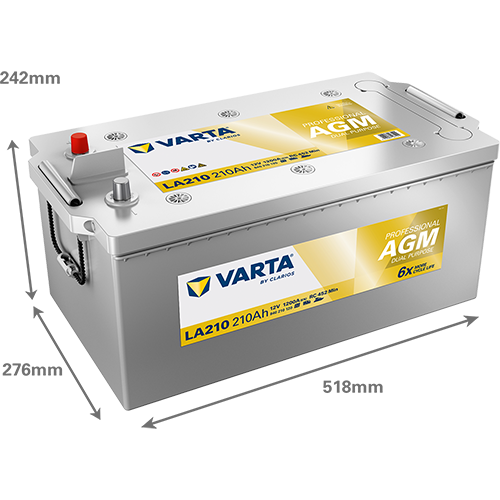 VARTA Professional Dual Purpose AGM batteri 12V 210Ah LA210