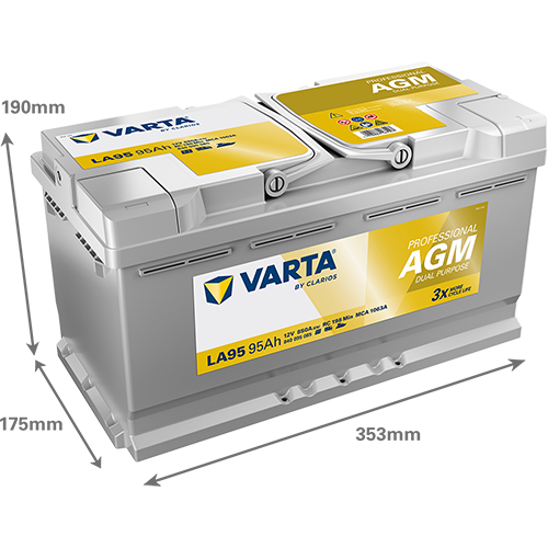 VARTA Professional Dual Purpose AGM batteri 12V 95Ah LA95