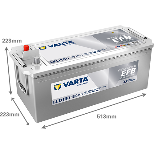 VARTA Professional Dual Purpose EFB batteri 12V 190Ah LED190