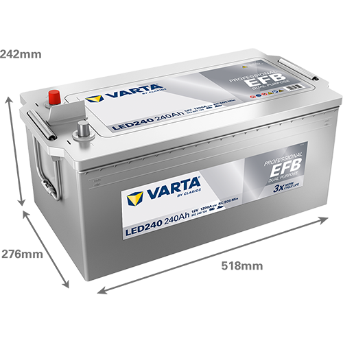 VARTA Professional Dual Purpose EFB batteri 12V 240Ah LED240