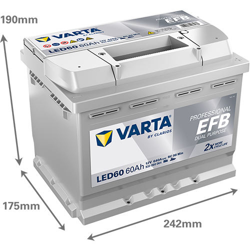 VARTA Professional Dual Purpose EFB batteri 12V 60Ah LED60