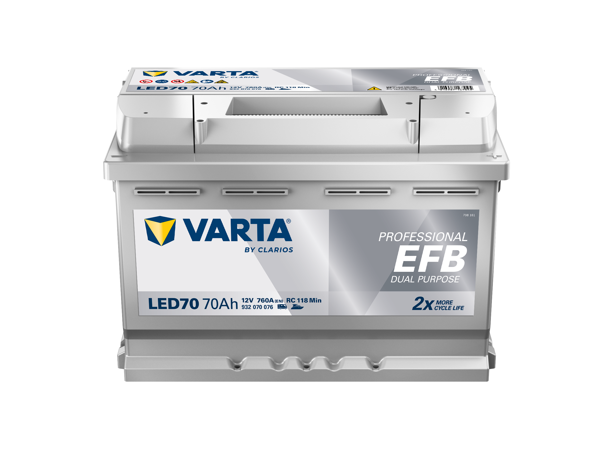 VARTA Professional Dual Purpose EFB batteri 12V 70Ah LED70