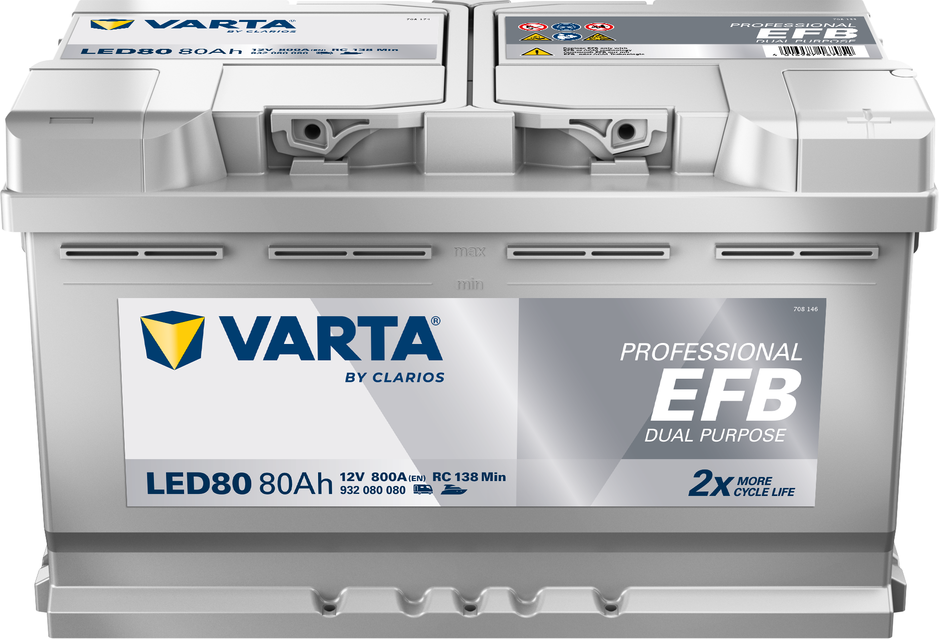 VARTA Professional Dual Purpose EFB batteri 12V 80Ah LED80