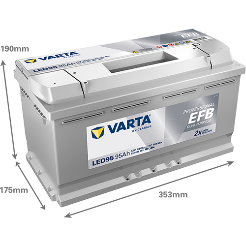VARTA Professional Dual Purpose EFB batteri 12V 95Ah LED95