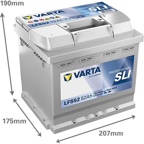 VARTA Professional Starter batteri 12V 52Ah LFS52
