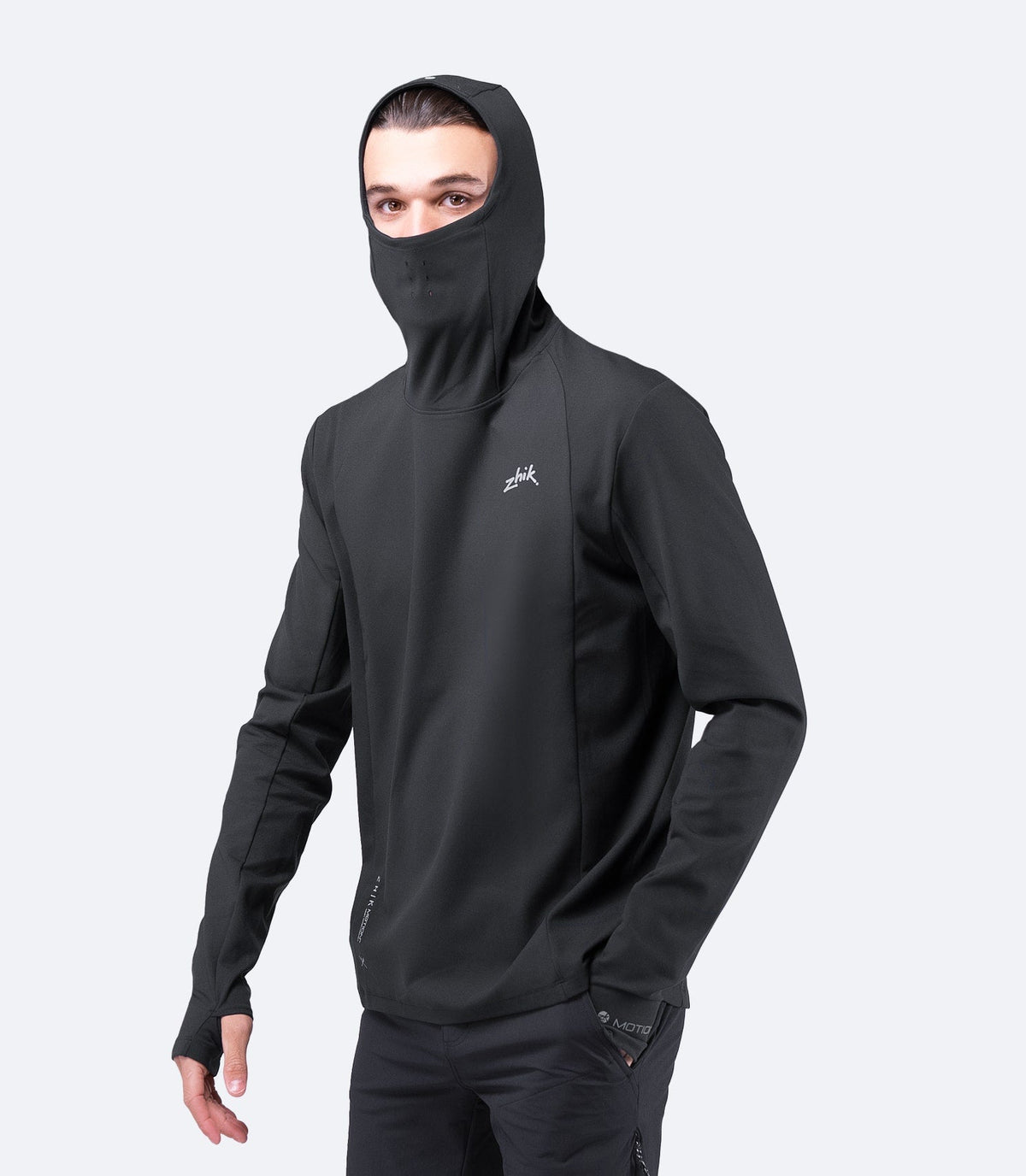 Mens Black ZhikMotion Hooded Top