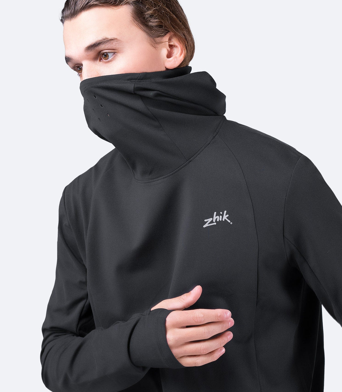 Mens Black ZhikMotion Hooded Top