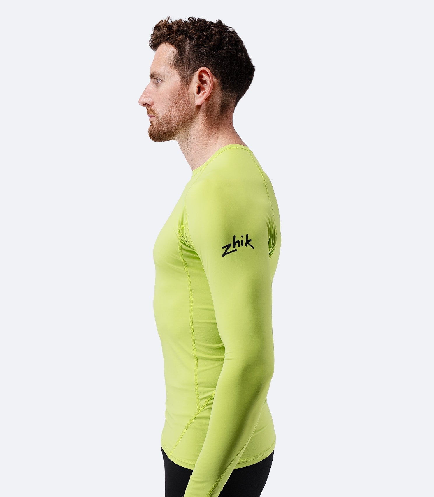 Mens Eco Spandex LT Long Sleeve Baselayer Top - Lime