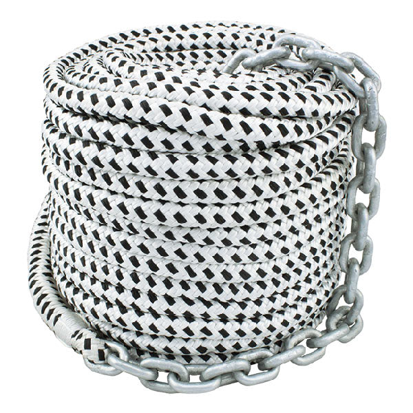 Ankertov ø14mm x 50m med kæde ø8mm x4,5m