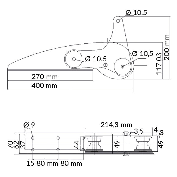 1852 Ankerrulle AISI 316