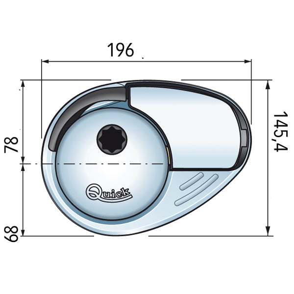 Quick ankerspil Prince DP2E 1000 wind 800W 12V 8mm kæde