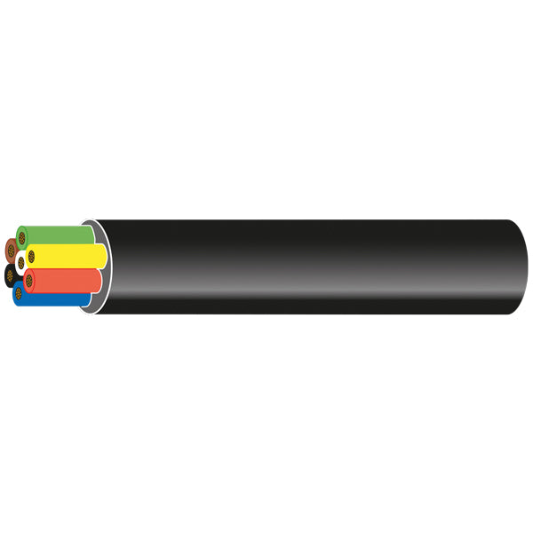 1852 Trailerkabel 7 leddet, 6x1mm2 + 1x2mm2
