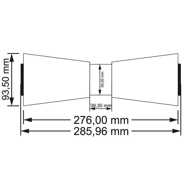 Kølrulle blå 286x93mm hul ø21mm
