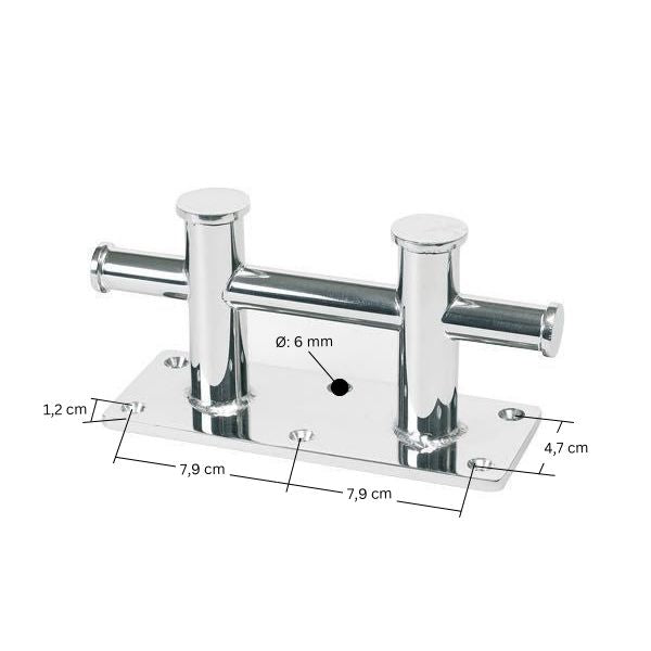 Bro pullert RF stål dobbelt 180 x 70mm H-98mm