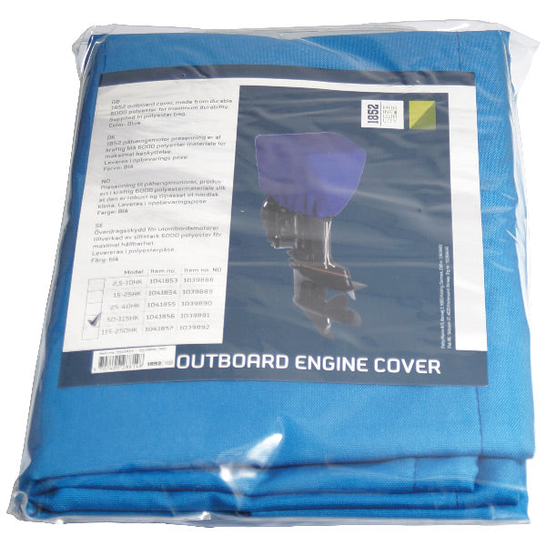 1852 Påhængsmotor presenning blå 600d polyester