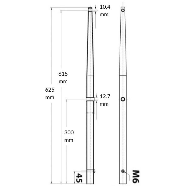 Scepter RF 600mm - spec
