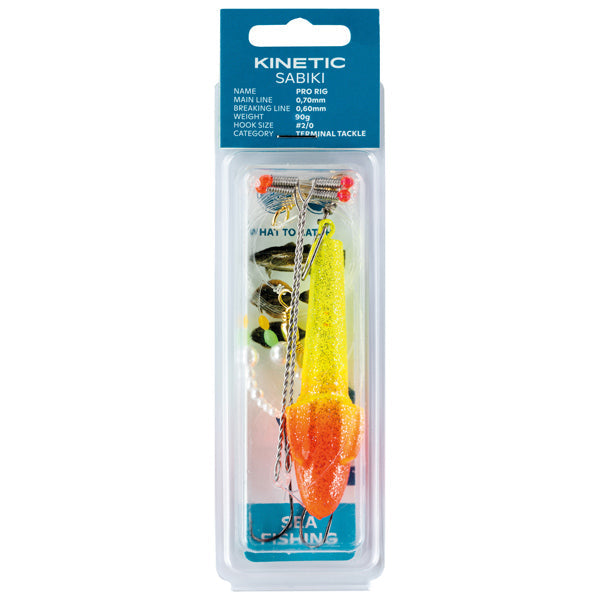 Kinetic Sabiki pro fladfisk gul/rød