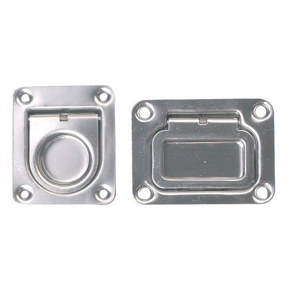 Dørkring med fjeder 66x56mm dybde 12mm RF stål